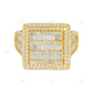 1.65 CTW Iced Out Sterling Sliver Moissanite Cluster Men's Ring Hip Hop Ring customdiamjewel