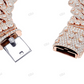 Rose Gold Plated Moissanite Luxury Cuban Bracelet hip hop jewelry customdiamjewel