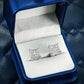 925 Silver Moissanitet Square Shape Cluster Hip Hop Earring hip hop jewelry customdiamjewel