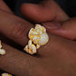 Hip Hop 10K Yellow Gold Moissanite Cuban Skull Ring hip hop jewelry CustomDiamJewel