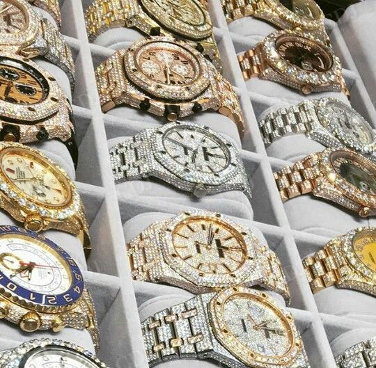 Hip Hop 36mm Two Tone Ladies Rolex Moissanite Watch customdiamjewel