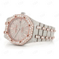 Rose White Tone Diamonds Bezel On Screw AP Modified Watch customdiamjewel