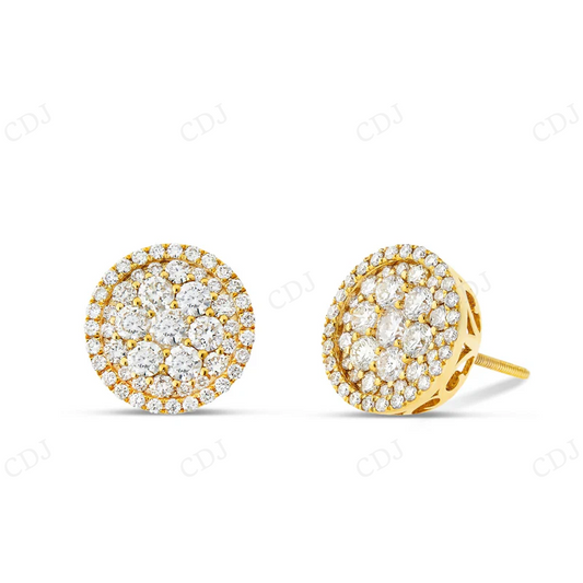 2.0 CT Diamond Circle Cluster Stud Earrings Stud earrings CustomDiamJewel