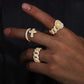 Hip Hop 10K Yellow Gold Moissanite Cuban Skull Ring hip hop jewelry CustomDiamJewel