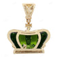 Custom Sterling Silver Green Crown Moissanite Pendant CustomDiamJewel