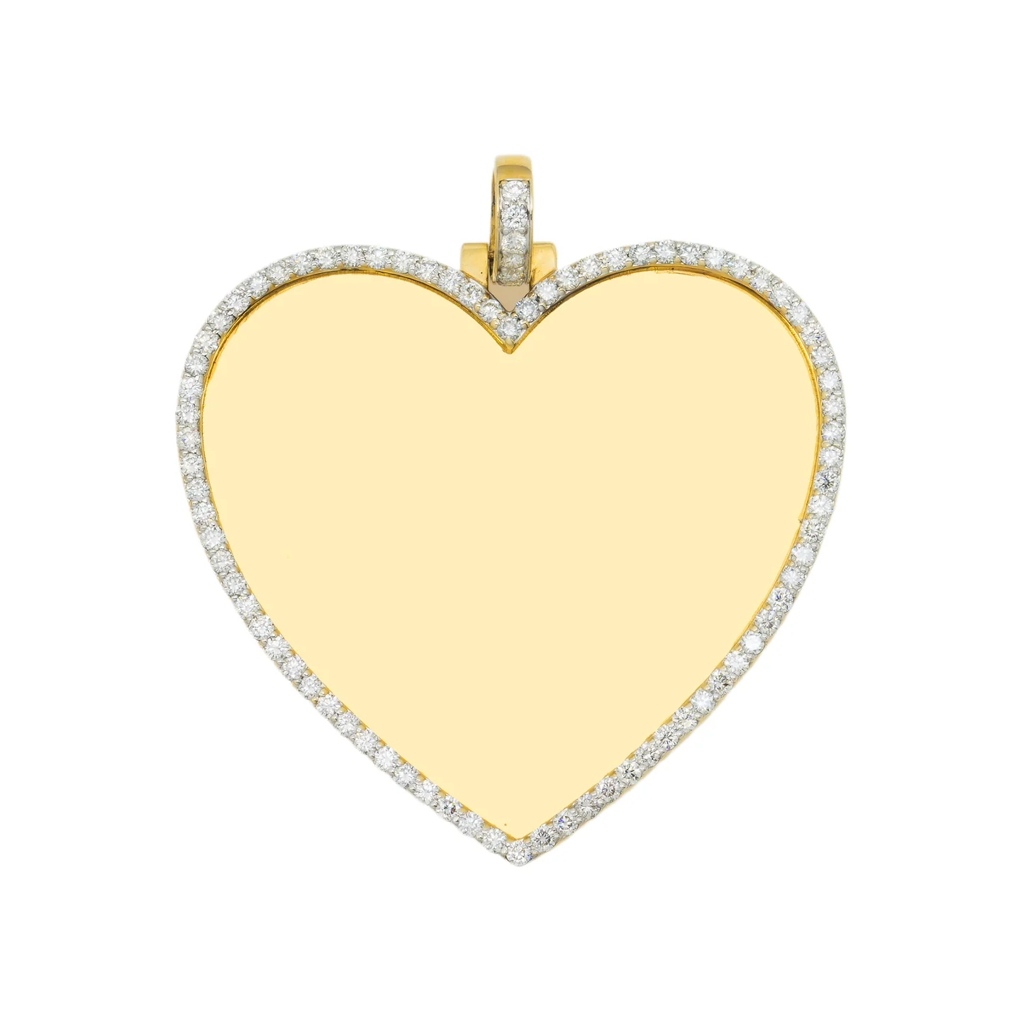 Silver Moissanite Heart Designed Pendant hip hop jewelry customdiamjewel