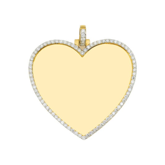 Silver Moissanite Heart Designed Pendant hip hop jewelry customdiamjewel