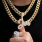 Full Ice Out Hip Hop Style Custom Name Latter Pendant For Rapper hip hop jewelry CustomDiamJewel