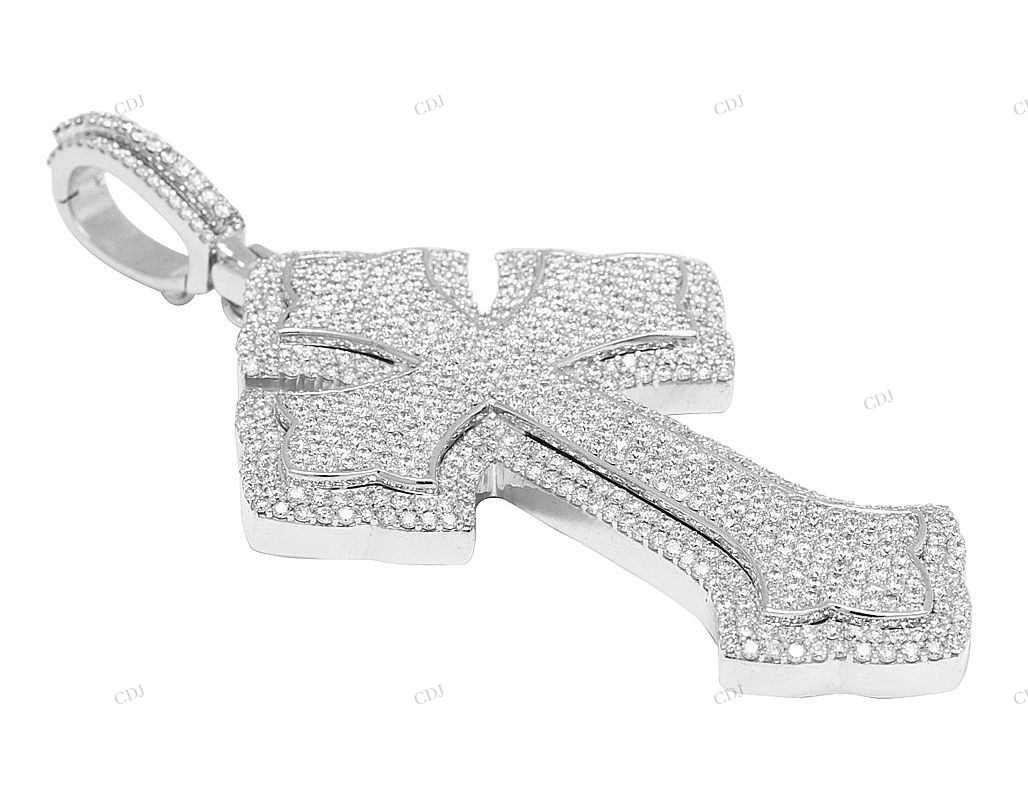 Rose/White/Yellow Gothic Cross Pendant hip hop jewelry CustomDiamJewel