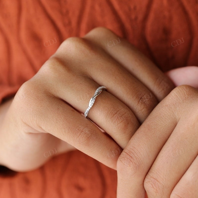 Unique Round Diamond Twisted Wedding Band  customdiamjewel   