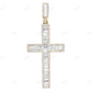 10K Yellow Gold Cross Lab Grown Diamond Pendant Hip Hop Pendent customdiamjewel