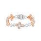 14k Gold Two Tone East West Infinity Diamond Cross Bracelets CustomDiamJewel