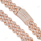 Latest Rose Gold CVD Diamond Cuban Necklace hip hop jewelry CustomDiamJewel