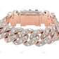 Rose Gold Plated Moissanite Luxury Cuban Bracelet hip hop jewelry customdiamjewel