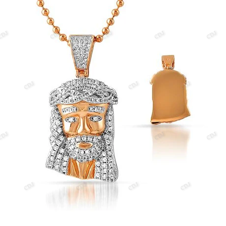 Hip Hop Cuban Crown Micro Jesus Pendant hip hop jewelry CustomDiamJewel