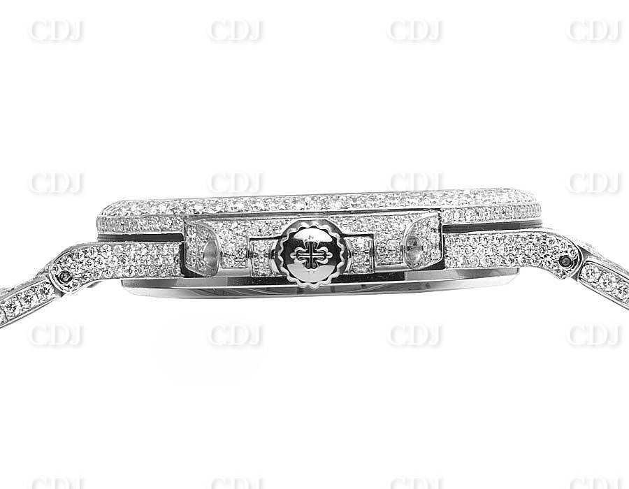 41mm Full White Patek Philippe Moissanite Diamond Watch For Men customdiamjewel