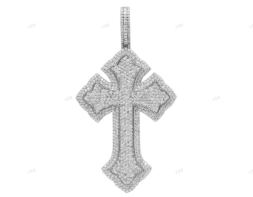 Rose/White/Yellow Gothic Cross Pendant hip hop jewelry CustomDiamJewel