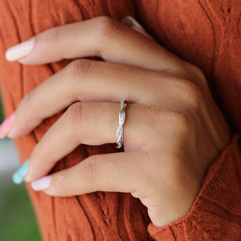 Unique Round Diamond Twisted Wedding Band  customdiamjewel   