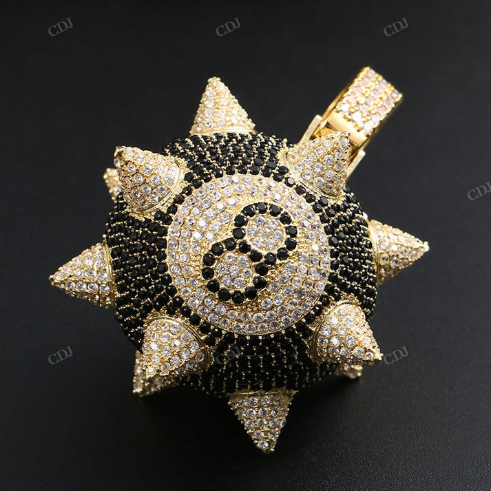 Two Tone Iced Out Moissanite Hip Hop Pendant hip hop jewelry customdiamjewel