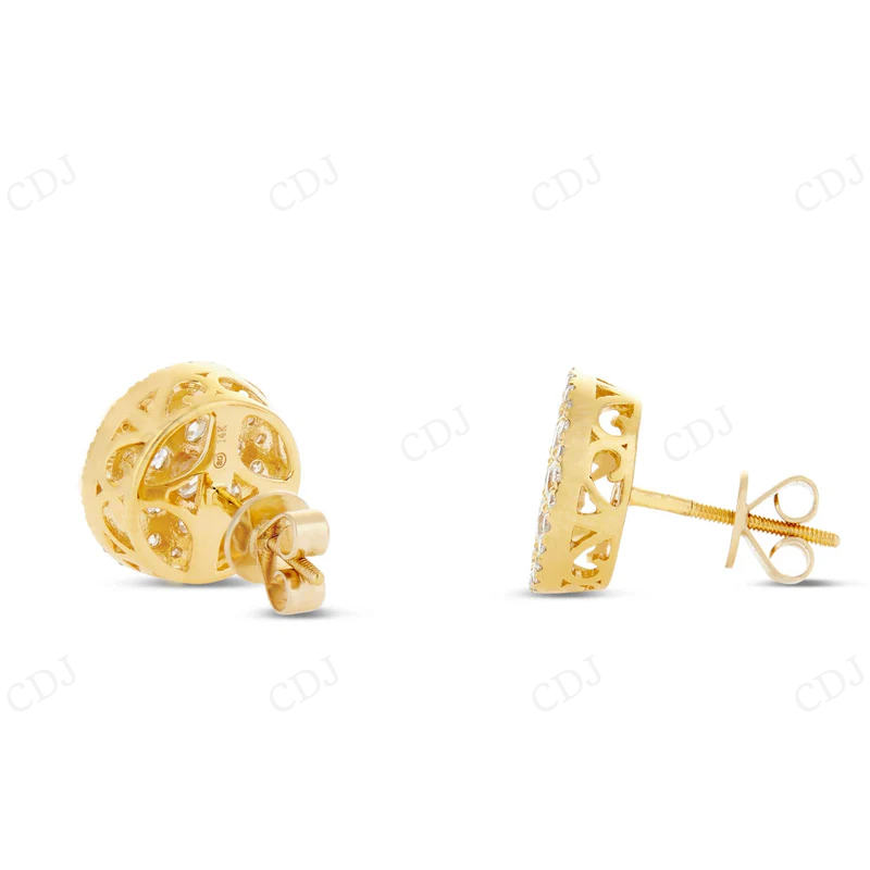 2.0 CT Diamond Circle Cluster Stud Earrings Stud earrings CustomDiamJewel