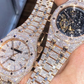 Customized Modified Belt Arabic Dial Men's Moissanite AP Hip Hop Watch customdiamjewel