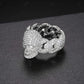 Hip Hop 10K Yellow Gold Moissanite Cuban Skull Ring hip hop jewelry CustomDiamJewel