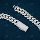 4 Row Round Diamond White Gold Cuban Link Chain hip hop jewelry customdiamjewel   