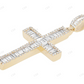 10K Yellow Gold Cross Lab Grown Diamond Pendant Hip Hop Pendent customdiamjewel
