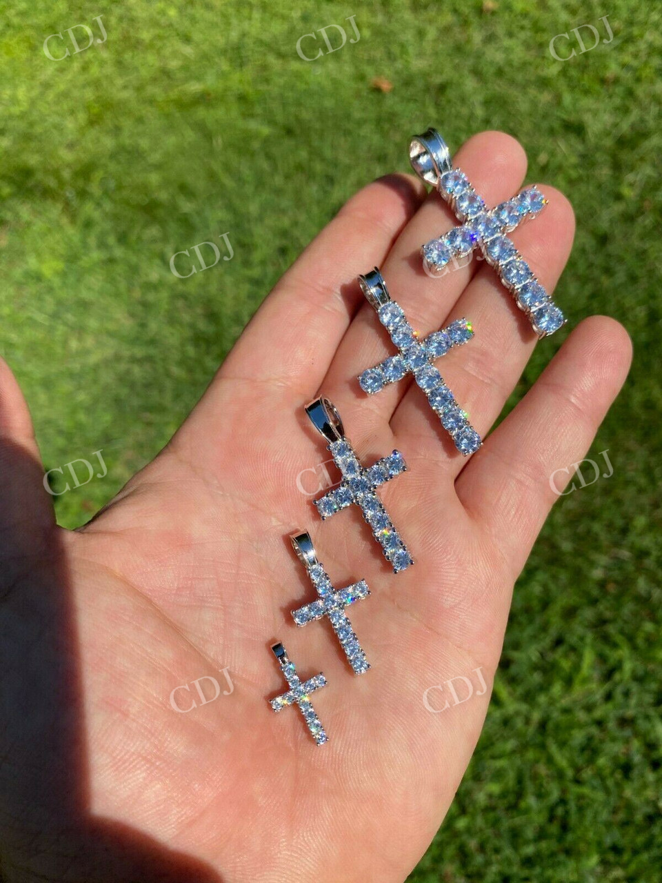 Ladies & Mens Diamond Cross Pendant  customdiamjewel   