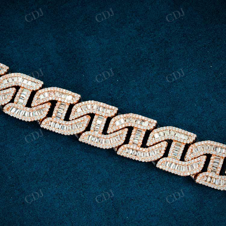 15MM Rose Gold Mariner Link Bracelet hip hop jewelry customdiamjewel   