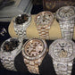 Two tone Iced Out Bust Down Luxury Diamond Watch
