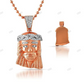 Hip Hop Cuban Crown Micro Jesus Pendant hip hop jewelry CustomDiamJewel