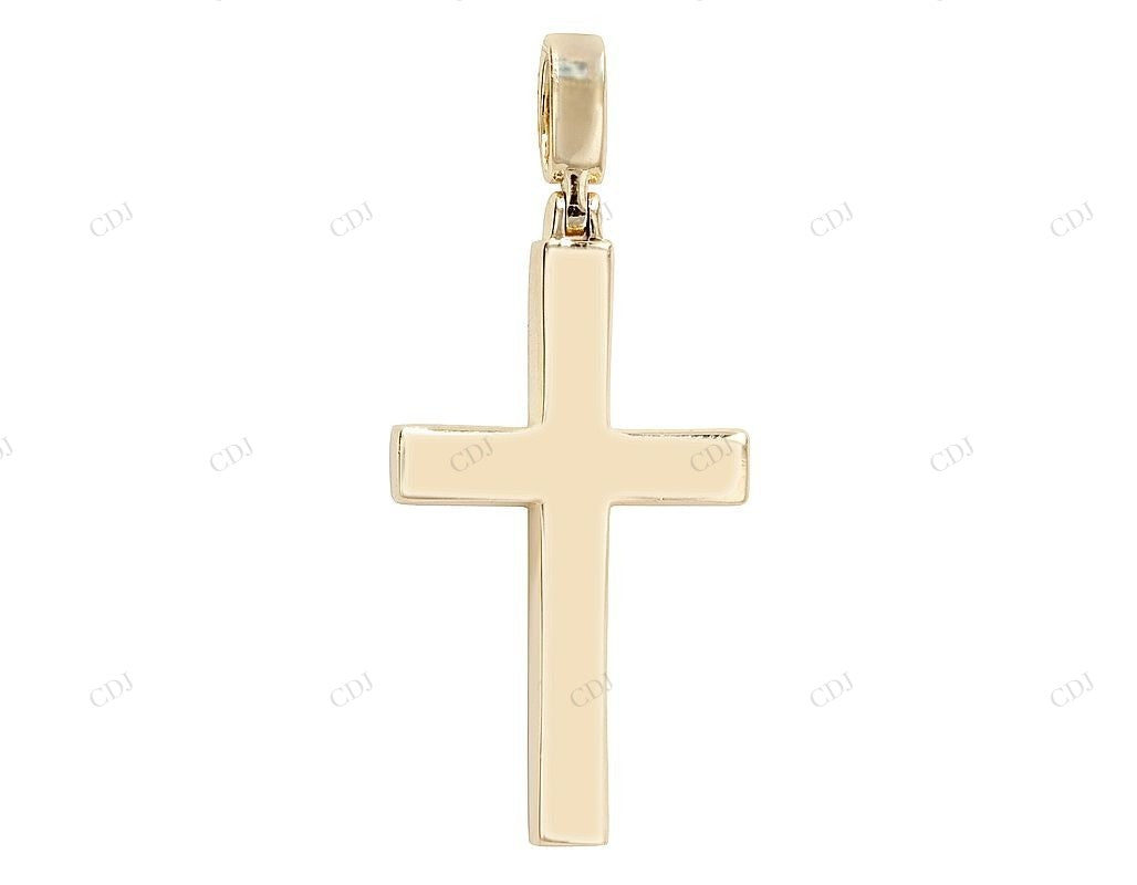 10K Yellow Gold Cross Lab Grown Diamond Pendant Hip Hop Pendent customdiamjewel