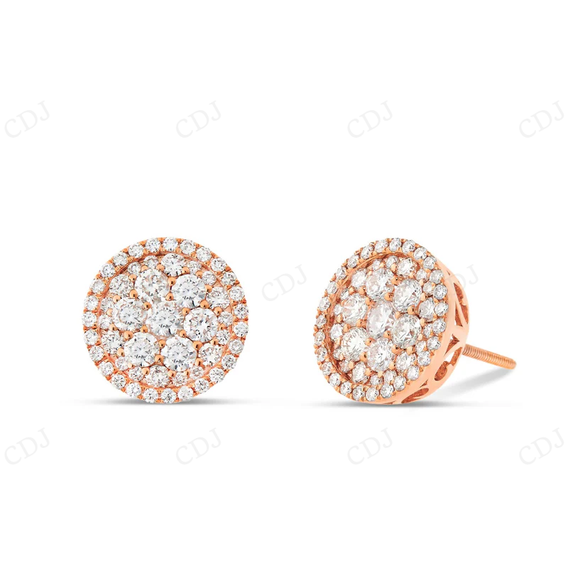 2.0 CT Diamond Circle Cluster Stud Earrings Stud earrings CustomDiamJewel