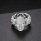 Hip Hop 10K Yellow Gold Moissanite Cuban Skull Ring hip hop jewelry CustomDiamJewel