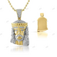 Hip Hop Cuban Crown Micro Jesus Pendant hip hop jewelry CustomDiamJewel