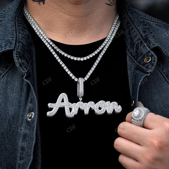Full Ice Out Hip Hop Style Custom Name Latter Pendant For Rapper hip hop jewelry CustomDiamJewel