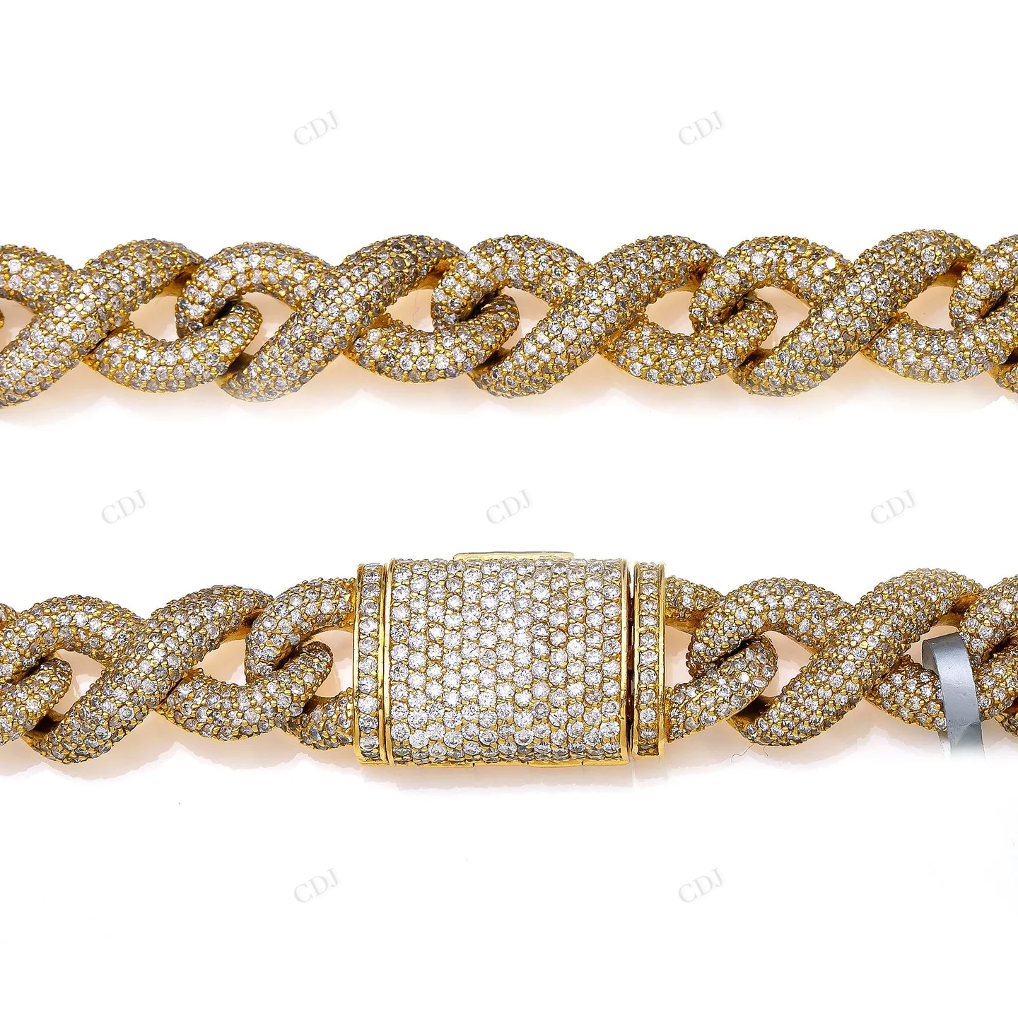 19.50 CTW Moissanite Diamond 22" Infinity Chain hip hop jewelry CustomDiamJewel