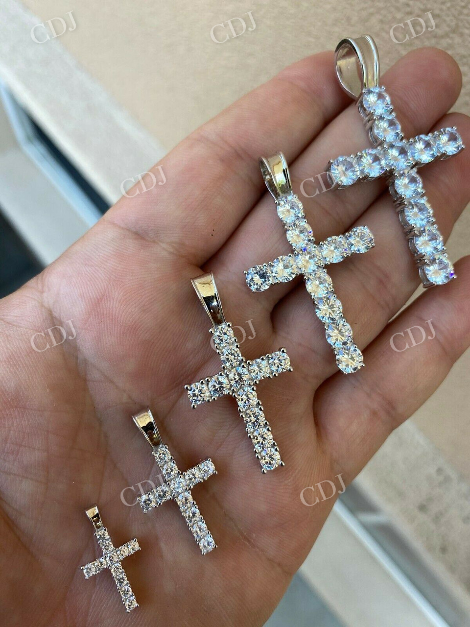 Ladies & Mens Diamond Cross Pendant  customdiamjewel   