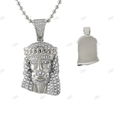 Hip Hop Cuban Crown Micro Jesus Pendant hip hop jewelry CustomDiamJewel