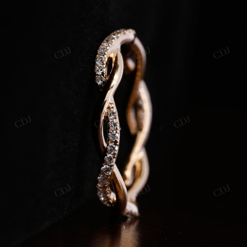 Unique Round Diamond Twisted Wedding Band  customdiamjewel   