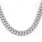 4 Row Round Diamond White Gold Cuban Link Chain hip hop jewelry customdiamjewel   