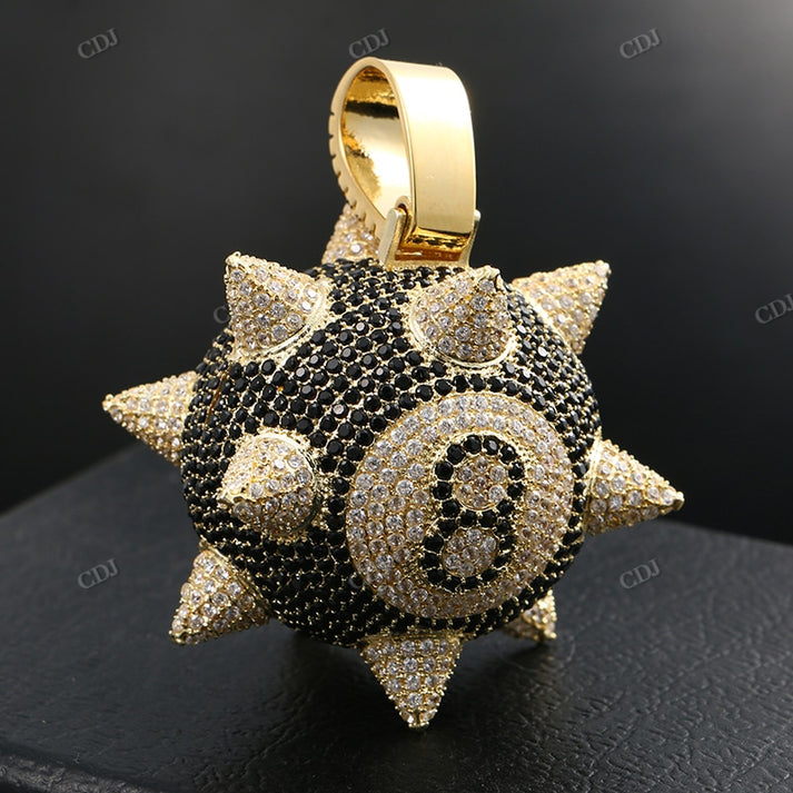 Two Tone Iced Out Moissanite Hip Hop Pendant hip hop jewelry customdiamjewel