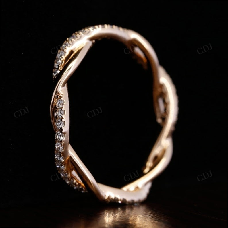 Unique Round Diamond Twisted Wedding Band  customdiamjewel   