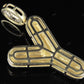 1.5" 0.75 CTW 18K Gold Real Diamond Bubble Initial Y Letter Pendant CustomDiamJewel