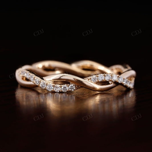 Unique Round Diamond Twisted Wedding Band  customdiamjewel   