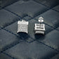 925 Silver Moissanitet Square Shape Cluster Hip Hop Earring hip hop jewelry customdiamjewel