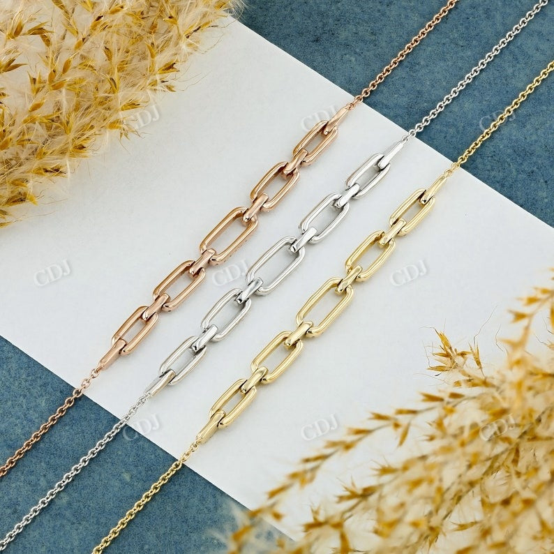 0.35CTW Natural Diamond Open Pave Paper Clip Link Bracelet clip link bracelet customdiamjewel   