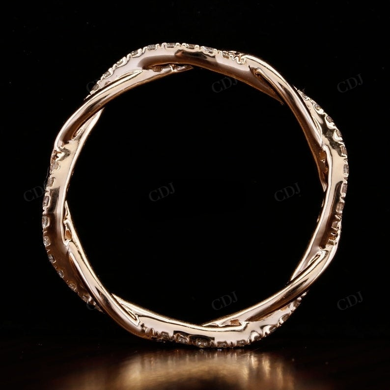 Unique Round Diamond Twisted Wedding Band  customdiamjewel   