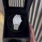 New Trends Iced Out Arabic Dial Full White Moissanite Rolex Watch hip hop jewelry CustomDiamJewel